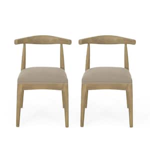 Cotterell Light Ash and Pebble Linen Fabric Dining Chair (Set of 2)