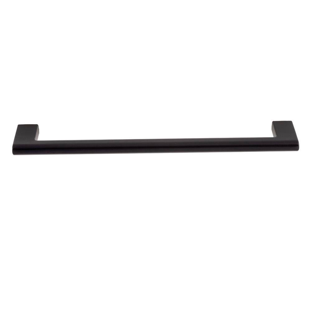 Vail Matte Black 8-inch Cylindrical Bar Pull with Mounting Hardware