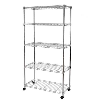 HDX 3-Tier Steel Wire Shelving Unit in Black (24 in. W x 30 in. H x 14 in.  D) EH-WSTHDUS-006B - The Home Depot