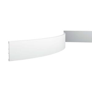 1/2 in. D x 4 in. W x 78-3/4 in. L Primed White Flexible Polyurethane Baseboard Moulding