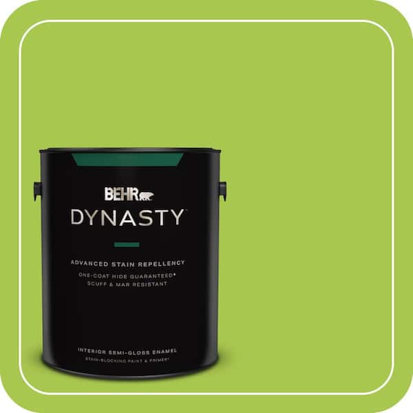 1 gal. #420B-5 Sweet Midori Semi-Gloss Enamel Interior Stain-Blocking Paint & Primer