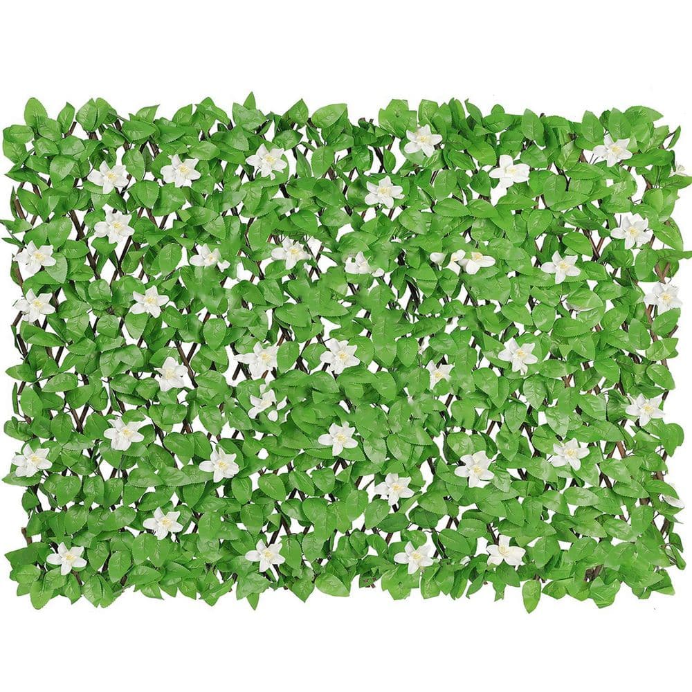 Cisvio Expandable Faux Privacy Fence, Decorative Faux Ivy Greenery