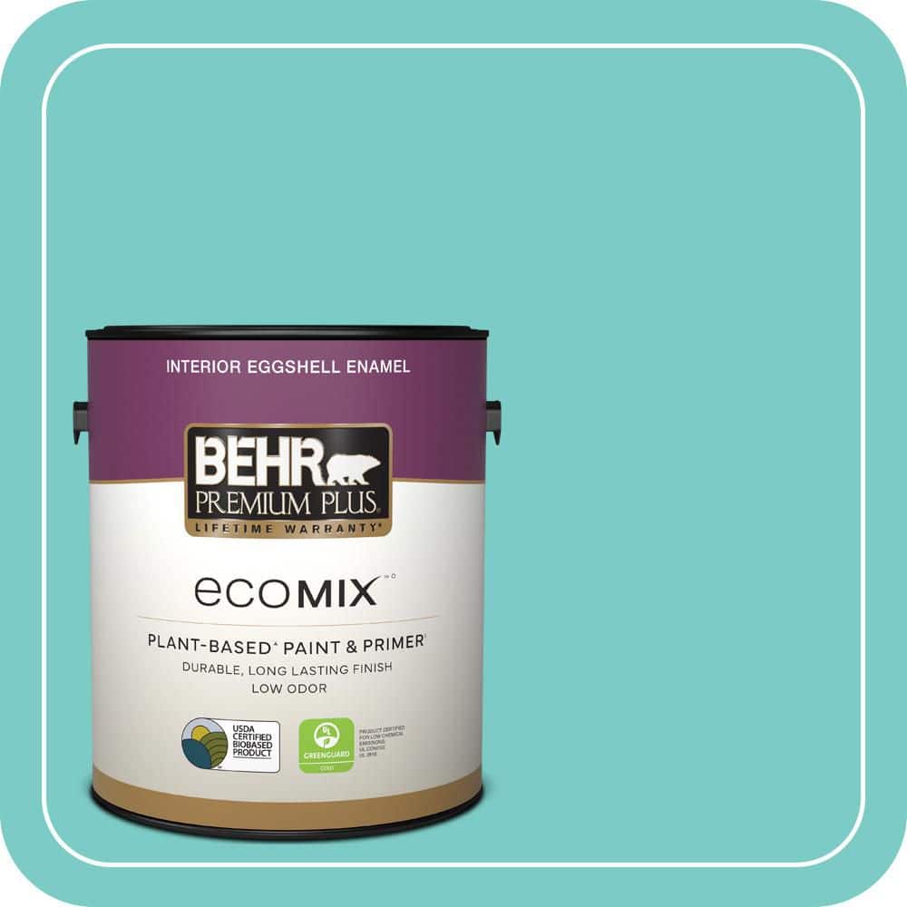 1 gal. #BIC-39 Blue Green Gem Eggshell Enamel EcoMix Plant-Based Interior Paint & Primer price history on PriceWatchPro