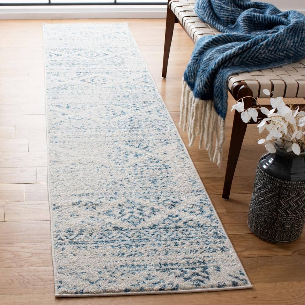 Tulum 2 ft. x 8 ft. Ivory/Turquoise Striped Tribal Geometric Runner Rug price history on PriceWatchPro