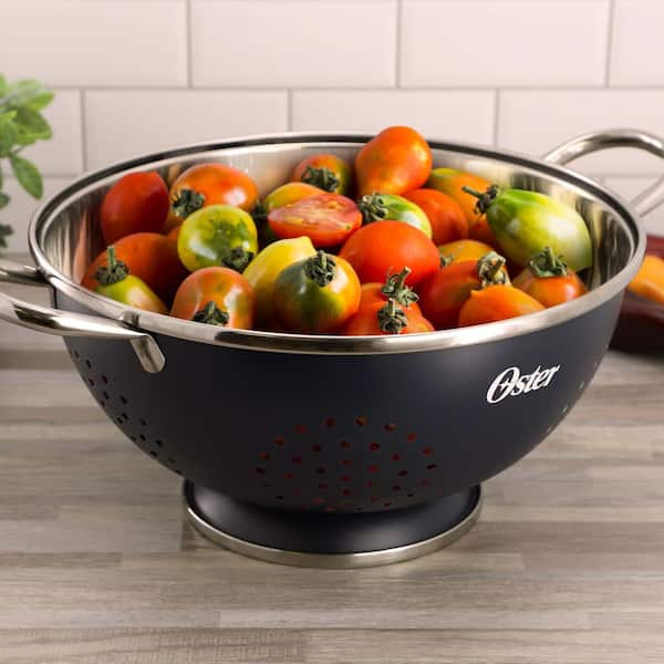 5 qt. Stainless Steel Colander in Matte Blue