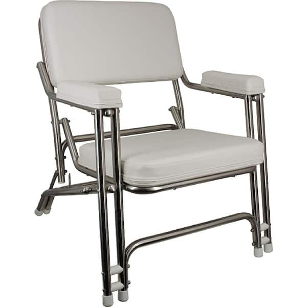 Springfield Deck Folding Chair, White