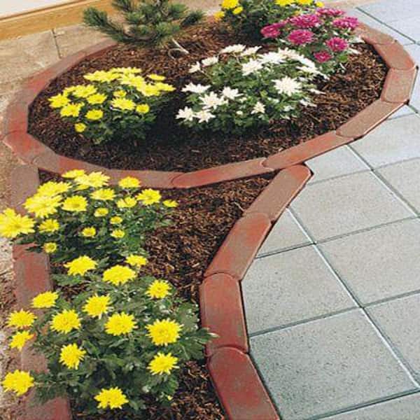 Edgestone 11.75 in. x 4 in. x 3 in. Red/Charcoal Concrete Edging (288-Piece Pallet)