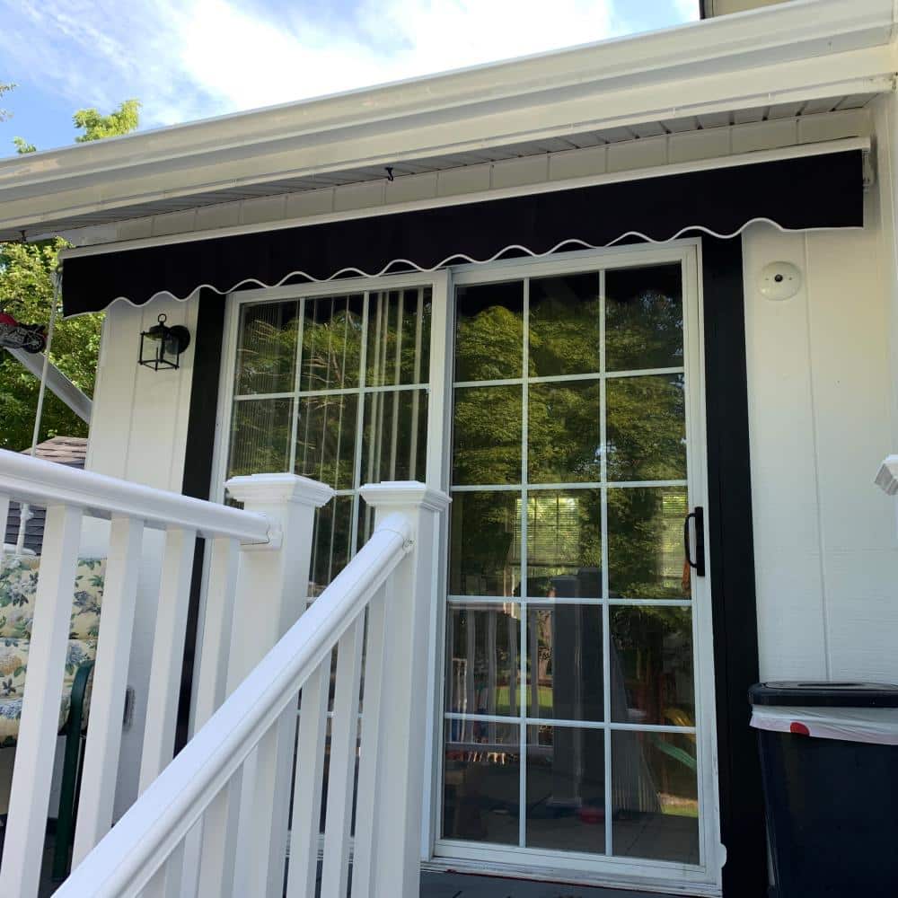 ALEKO Black Motorized Retractable Patio Awning, 12' x 10'