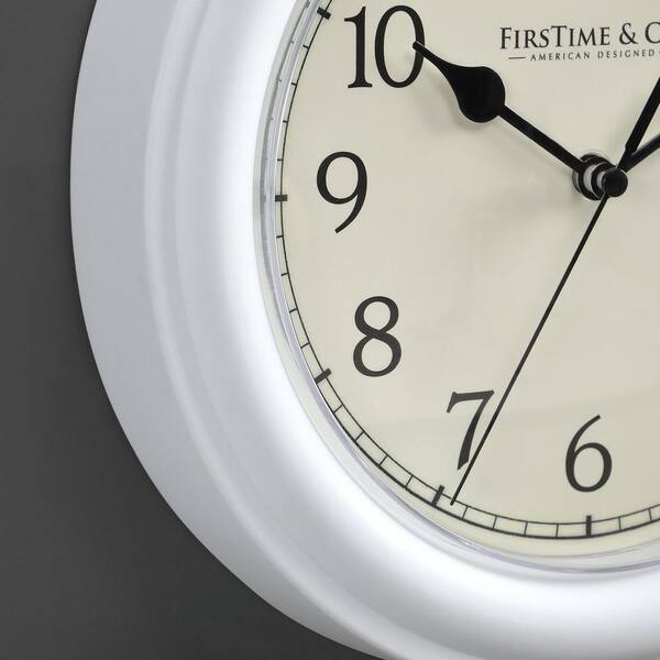 Home Décor White 8.5Inch Essential Wall Clock Home Clocks