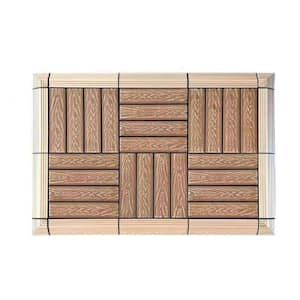 MI Premier 1 ft. x 1 ft. Interlocking Composite Deck Tile in Oak (10 Tiles per Case)