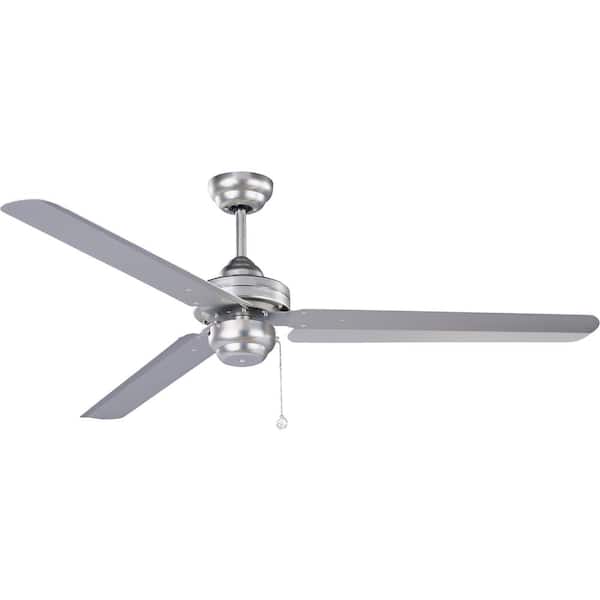 Designers Choice Collection Studio-54 54 in. Brushed Steel Ceiling Fan