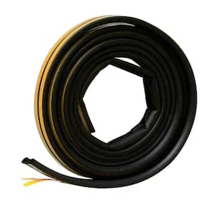 5/16 in. x 1/4 in. x 17 ft. Black EPDM Cellular Rubber Weatherstrip Tape