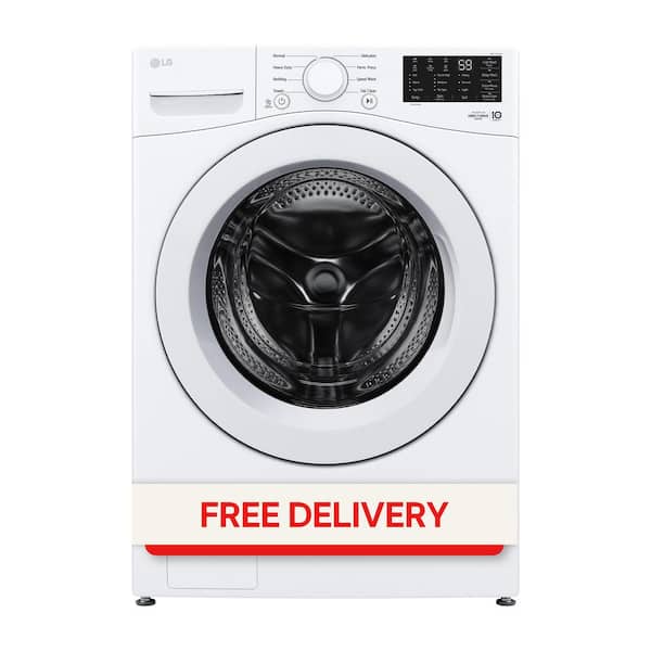 LG 5.0 cu. ft. Stackable Front Load Washer in White with 6 Motion Cleaning Technology