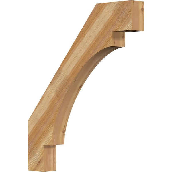 Ekena Millwork 4"W x 30"D x 36"H Merced Rough Sawn Knee Brace, Western Red Cedar