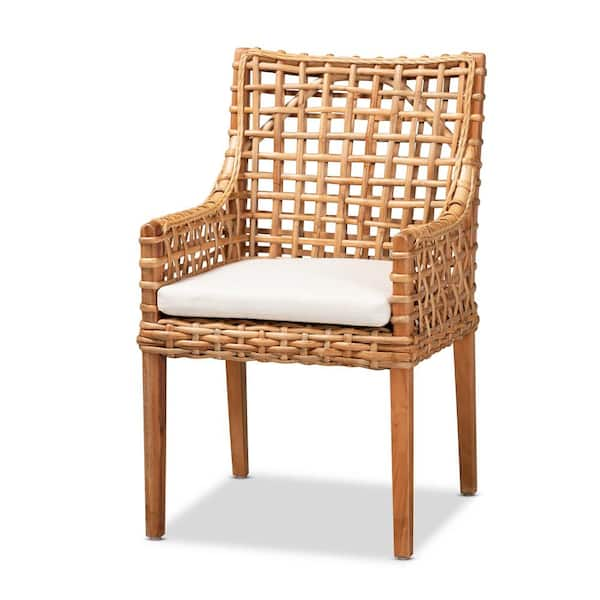 Bali Hardwood Timber 120cm Round Dining Table + 4 Coral Bay Rattan Dining  Chairs Whitewash (RRP $2599)