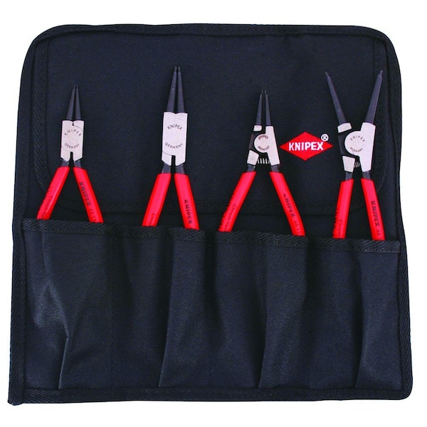 KNIPEX 4-Piece Circlip Snap with Ring Set in Pouch
