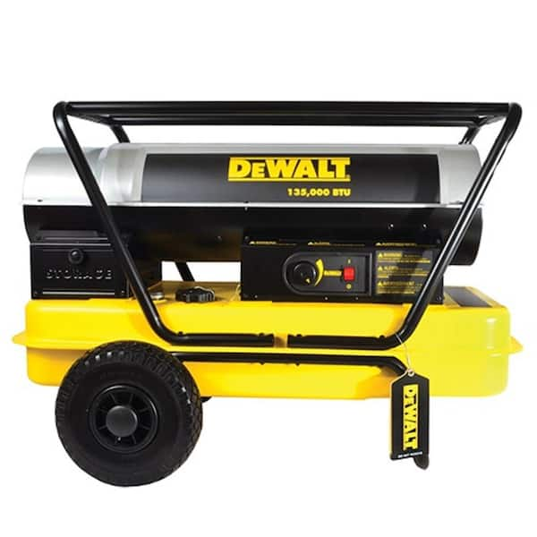 DEWALT Heavy Duty 135,000 BTU Yellow Forced Air Kerosene Outdoor Space Heater