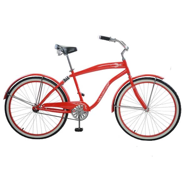 Cycle Force 26 in. Men's Suspension Cruiser in Red