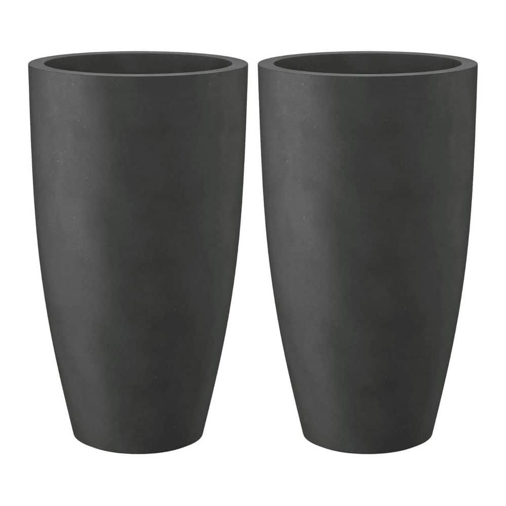 23.6 in. H Weathered Concrete Tall Planters (Set of 2), Outdoor Indoor, Weather Resistant, with Drainage Hole price history on PriceWatchPro