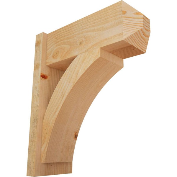 Ekena Millwork 8 in. x 24 in. x 20 in. Douglas Fir Thorton Craftsman Rough Sawn Outlooker