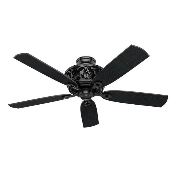 Led Indoor Gloss Black Ceiling Fan With, Victorian Style Ceiling Fans With Lights