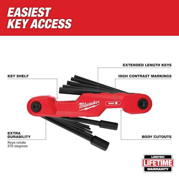 Milwaukee Electrician's SAE and Torx Folding Hex Key Set (19-Piece