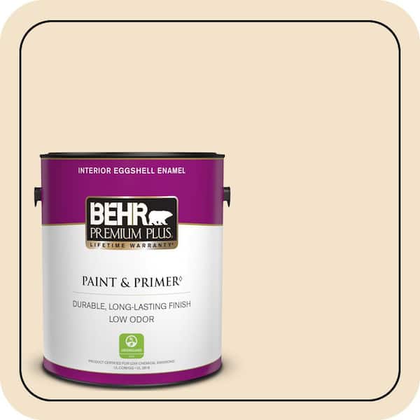 BEHR PREMIUM PLUS 1 gal. #ECC-12-1 Dappled Sunlight Eggshell Enamel Low Odor Interior Paint & Primer