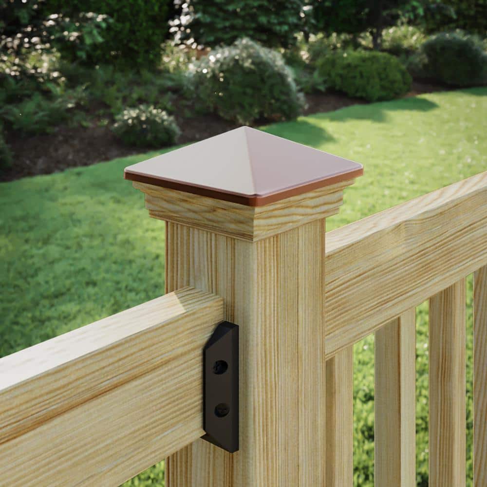 Victoria Copper and Cedar 4x4 High Point Post Cap