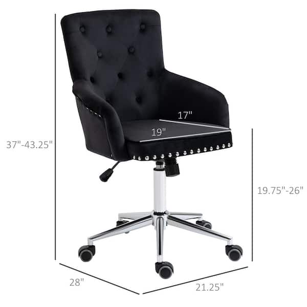 LANBO 26 in. Black High Back Adjustable Height Ergonomic Office Chair with  Lumbar Support LBZM8009BK - The Home Depot