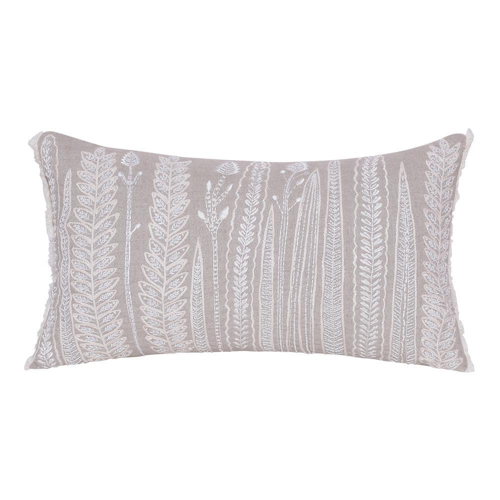 Woven Boho Textured Throw Pillow, Cream Pebble