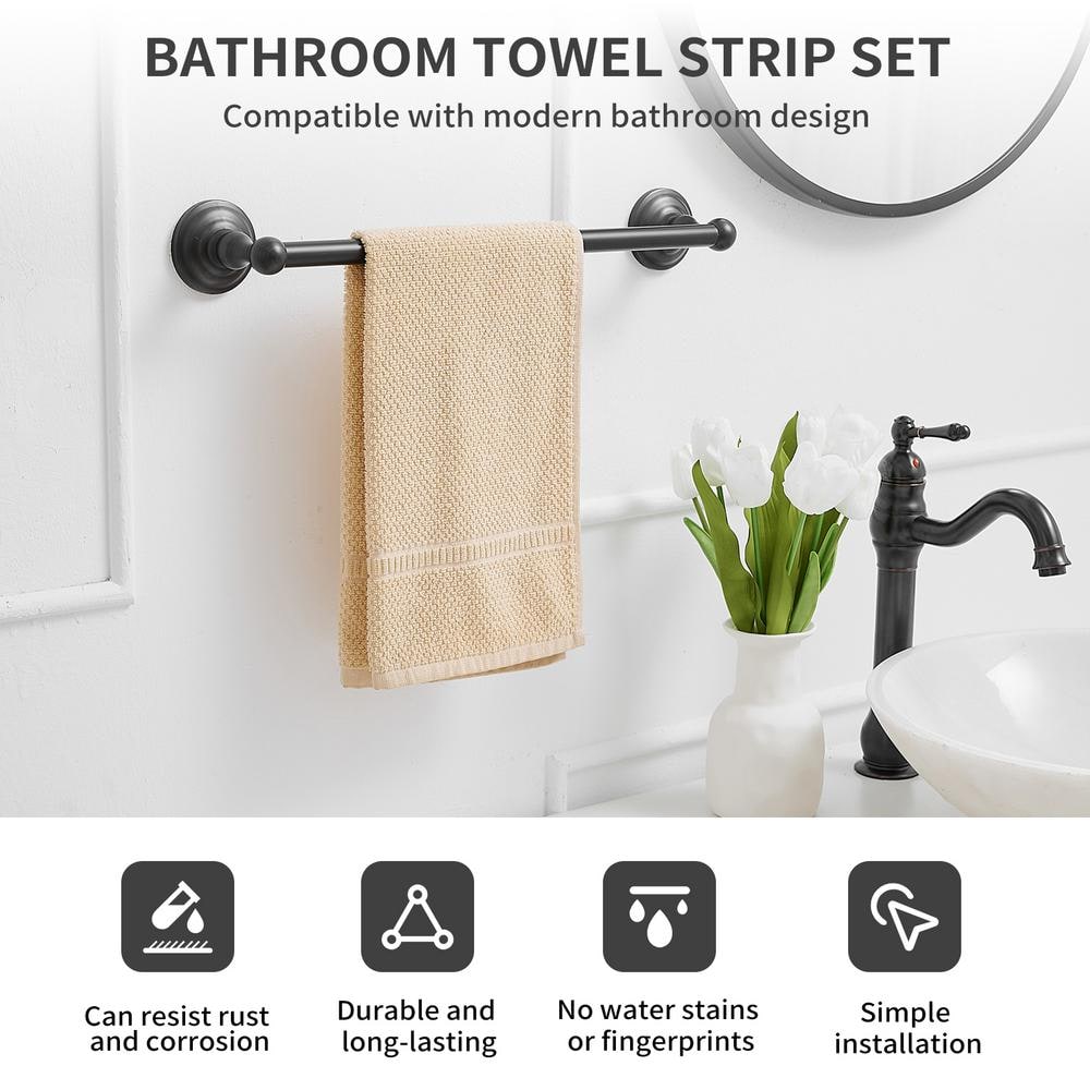 Oil Rubbed Bronze 5-Piece Bathroom Hardware Set
