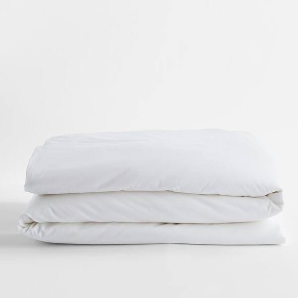 The Company Legends Organic 700 Thread Count Supima Sateen Queen Duvet Cover In Solid White 50456d Q Home Depot - 700 Thread Count White Duvet Cover