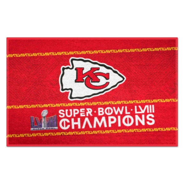 FANMATS NFL - Kansas City Chiefs Super Bowl LVIII Red 19 in. x 30 in. Starter Mat Accent Rug