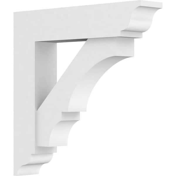 Ekena Millwork Standard Balboa 3 in. W x 16 in. H x 16 in. D Signature Urethane Polyurethane Bracket With Traditional Ends