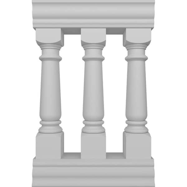 Ekena Millwork Fiberthane Wellington Balustrade 24 in. L x 32 in. H Fiberglass Railing Kit
