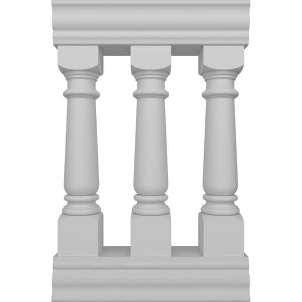 Ekena Millwork Fiberthane Wellington Balustrade 24 in. L x 40 in. H Fiberglass Railing Kit