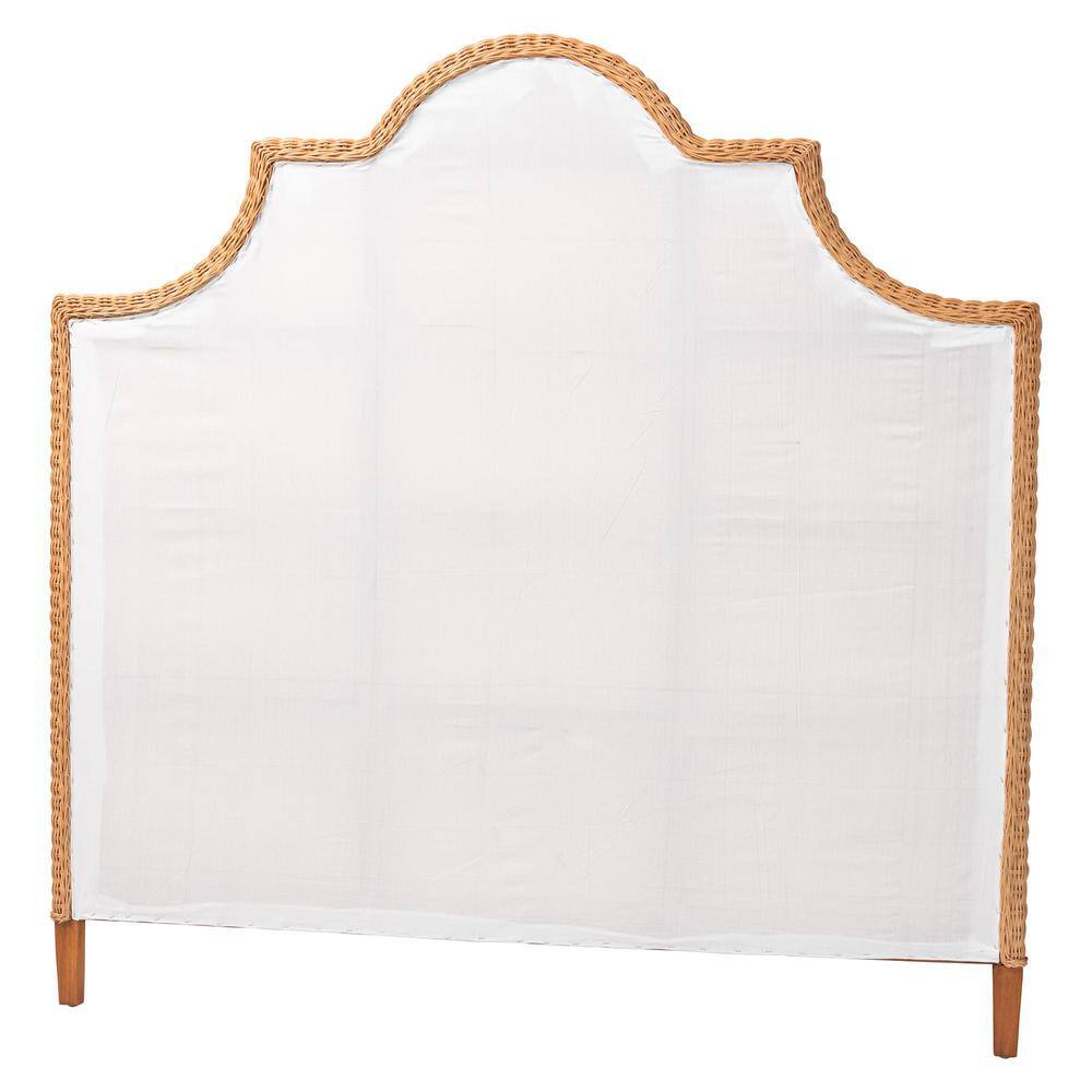 Melanie Light Honey Brown Rattan King Standalone Headboard - thumbnail 4