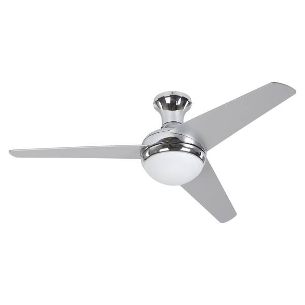 Yosemite Home Decor Adalyn 48 in. Chrome Ceiling Fan with 12 in. Lead Wire