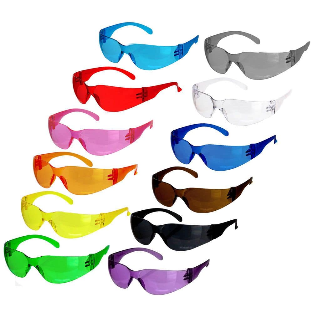 Colored safety glasses on sale