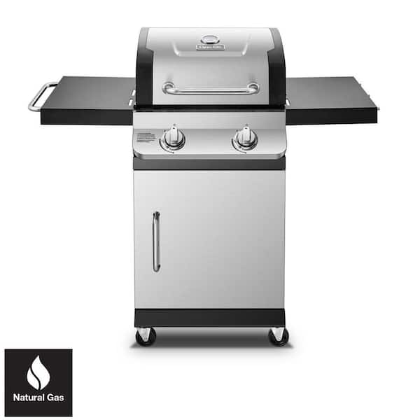 Dyna-Glo Premier 2-Burner Natural Gas Grill in Stainless Steel with Built-In Thermometer