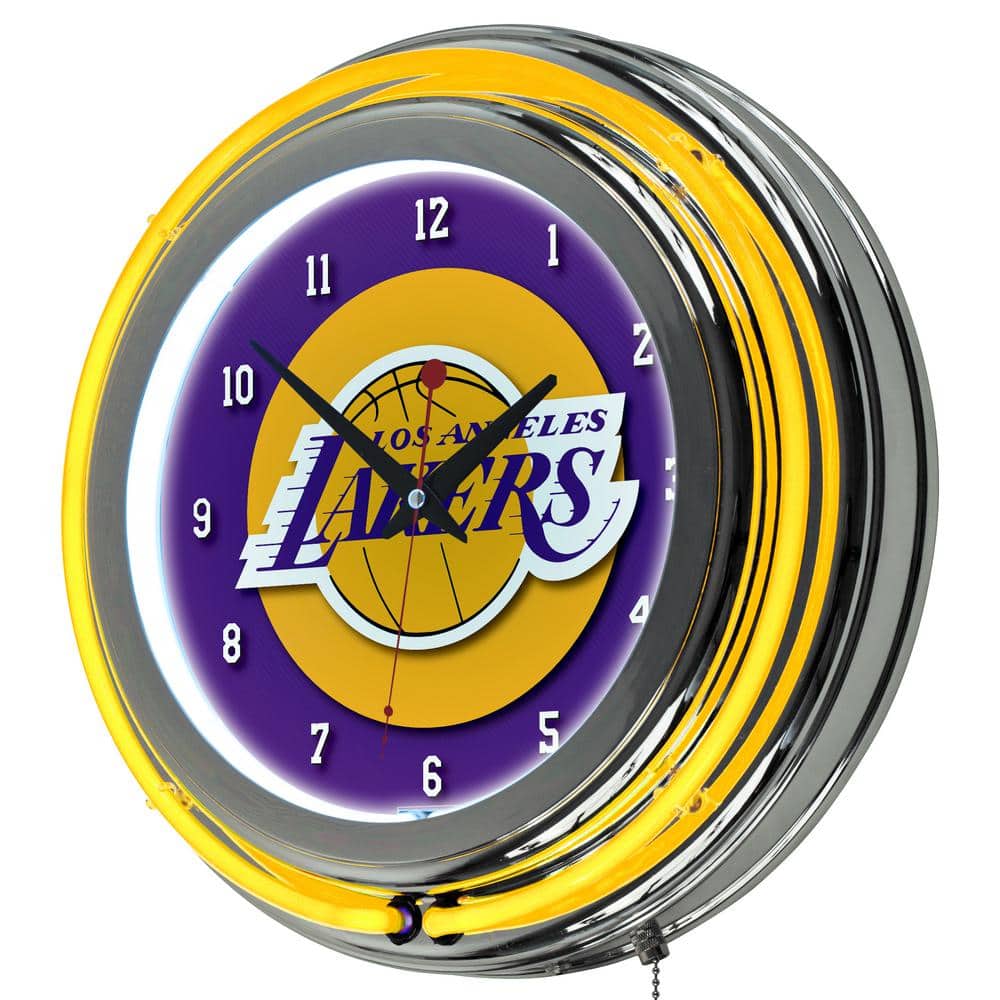 Best Buy: L.A. Lakers NBA Fade Chrome Double Ring Neon Clock Purple, Gold  NBA1400-LAL2