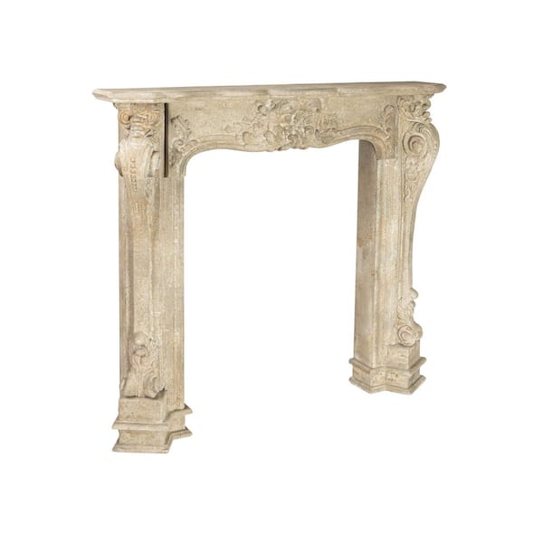 56.75 in. x 48.25 in. x 11.25 in. Wood Fireplace Mantel