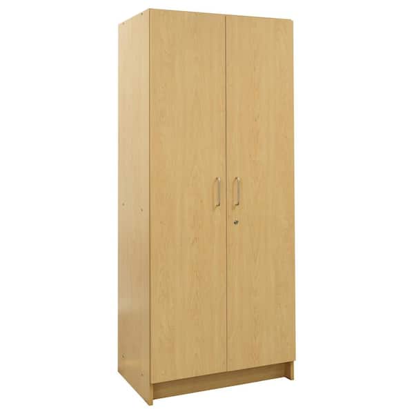 TOT MATE - Double-Door Tall Storage Cabinet, Ready-To-Assemble (Maple)