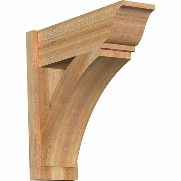 Ekena Millwork 8 in. x 24 in. x 24 in. Western Red Cedar Thorton Traditional Rough Sawn Outlooker