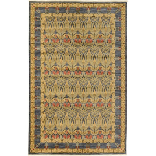 Unique Loom Edinburgh Carnation Blue 10' 6 x 16' 5 Area Rug