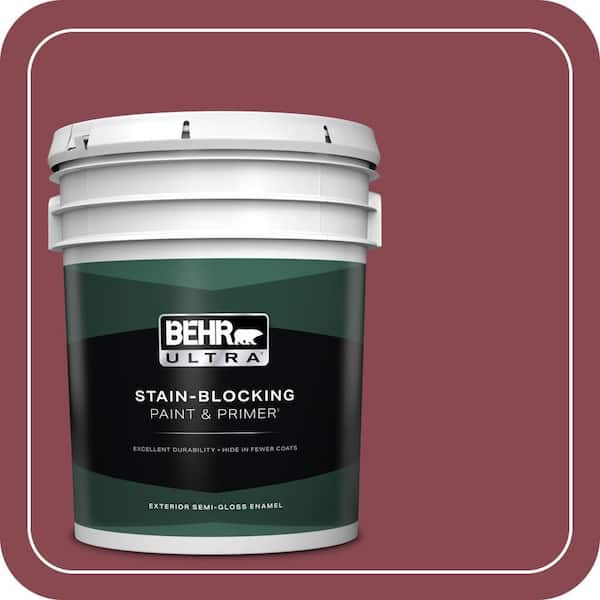 BEHR ULTRA 5 gal. #ICC-83 Currant Jam Semi-Gloss Enamel Exterior Paint & Primer