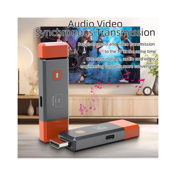 Vrbgify Portable Wireless HDMI Extender, 4K Decode 1080P Output, 328FT Range, for Laptop/PC/TV Box/Projector/PS5