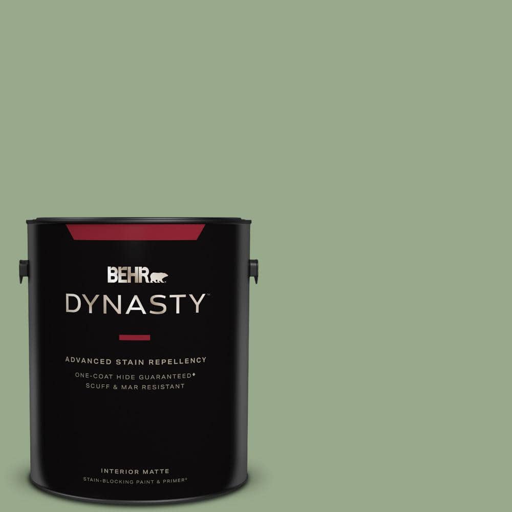 BEHR DYNASTY 1 gal. PPU1105 Pesto Green OneCoat Hide Matte Interior