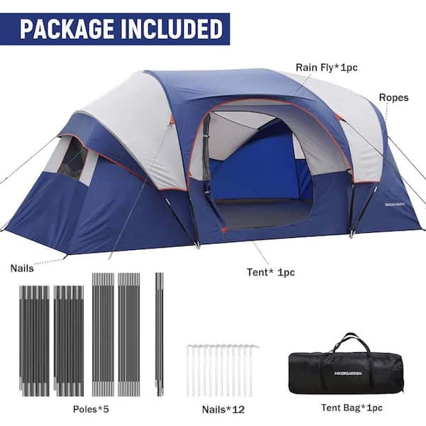 Tenleaf 14 ft. x 11 ft. Navy Blue 10 Person Outdoor Portable