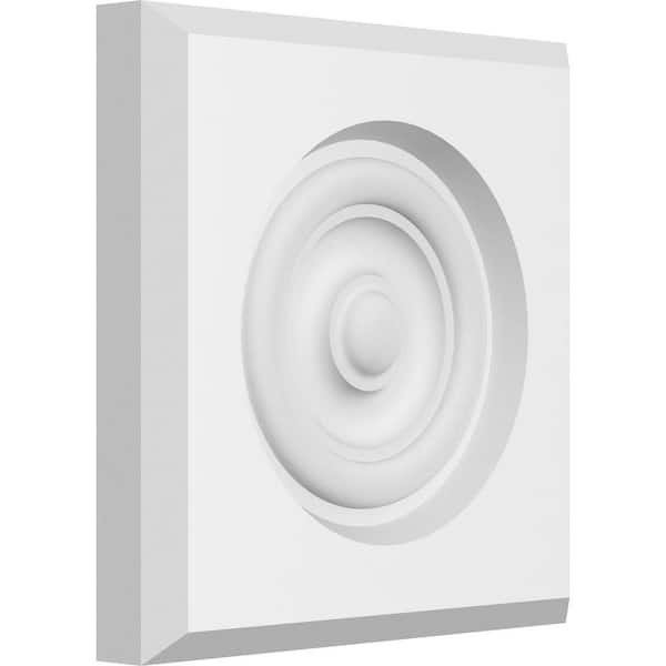 Ekena Millwork 5 in. W x 5 in. H x 3/4 in. P Standard Sedgwick Bullseye Rosette with Beveled Edge (2-Pack)